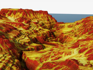 Terreno montano e canyon dei cartoni animati Modello 3D