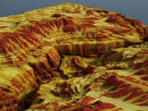 Cartoon mountain terrain and canyon 3D 模型