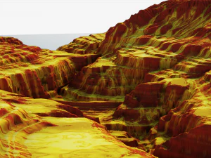 Terreno montano e canyon dei cartoni animati Modello 3D