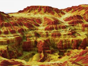 Terreno montano e canyon dei cartoni animati Modello 3D