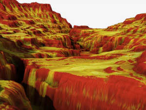 Terreno montano e canyon dei cartoni animati Modello 3D