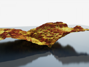 Cartoon mountain terrain and canyon 3D 模型