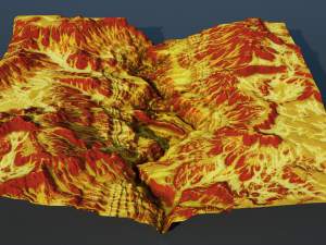 Cartoon mountain terrain and canyon 3D 模型