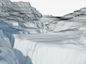 Cartoon mountain terrain and canyon 3D 模型