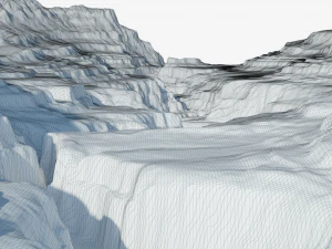 Terreno montano e canyon dei cartoni animati Modello 3D