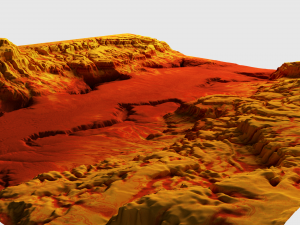 Cartoon mountain terrain with canyon and fissures Modèle 3D