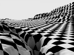 Cartoon mountain terrain with canyon and fissures Modèle 3D