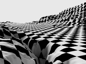 Cartoon mountain terrain with canyon and fissures 3D Model