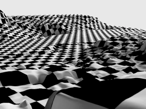 Cartoon mountain terrain with canyon and fissures 3D Model