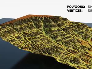 Cartoon mountain terrain 3D Model