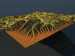 Terreno montanhoso de desenho animado Modelo 3D