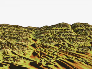 Terreno montanhoso de desenho animado Modelo 3D