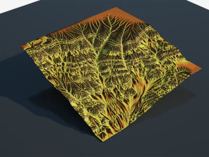 Terreno montanhoso de desenho animado Modelo 3D