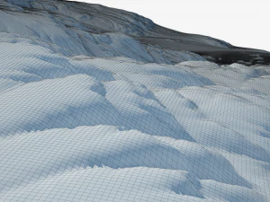 Terreno montanhoso de desenho animado Modelo 3D