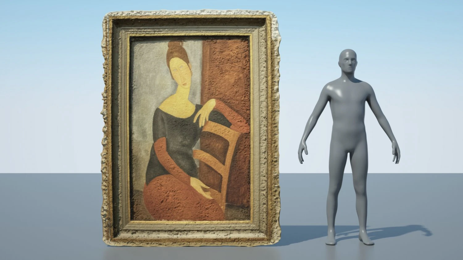 Grupo Modigliani de pinturas em linha Modelo 3D .c4d .max .obj .3ds .fbx .stl .blend 