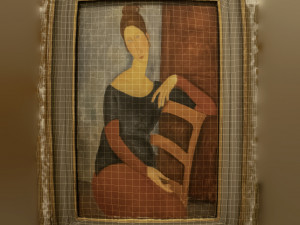 Modigliani group of paintings in row 3D Model