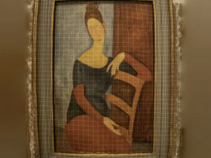 Grupo Modigliani de pinturas em linha Modelo 3D