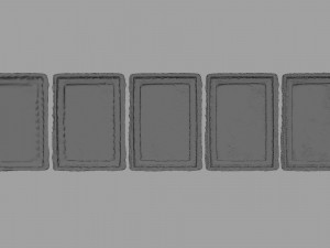 Modigliani group of paintings in row 3D Model