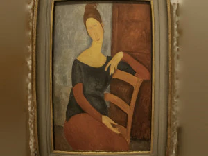 Grupo Modigliani de pinturas em linha Modelo 3D