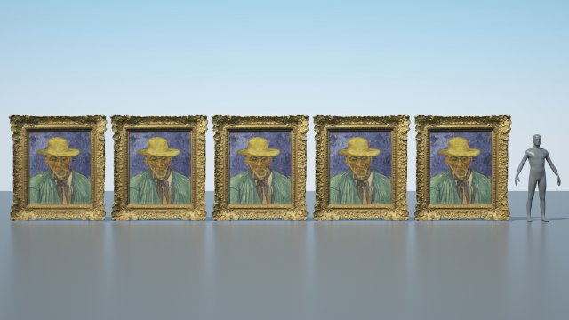 Vincent van Gogh - Portrait of a Peasant 3D 모델 .c4d .max .obj .3ds .fbx .stl .blend 