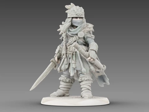 Guerreiro tecido Modelo 3D