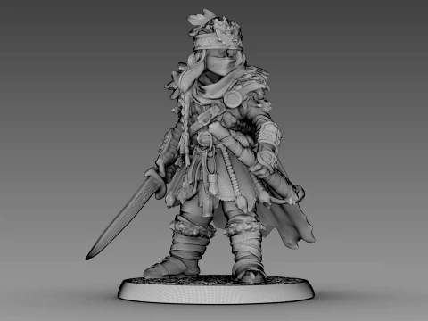 Guerreiro tecido Modelo 3D