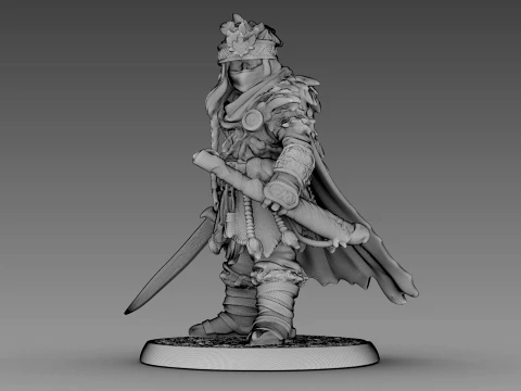 Guerreiro tecido Modelo 3D