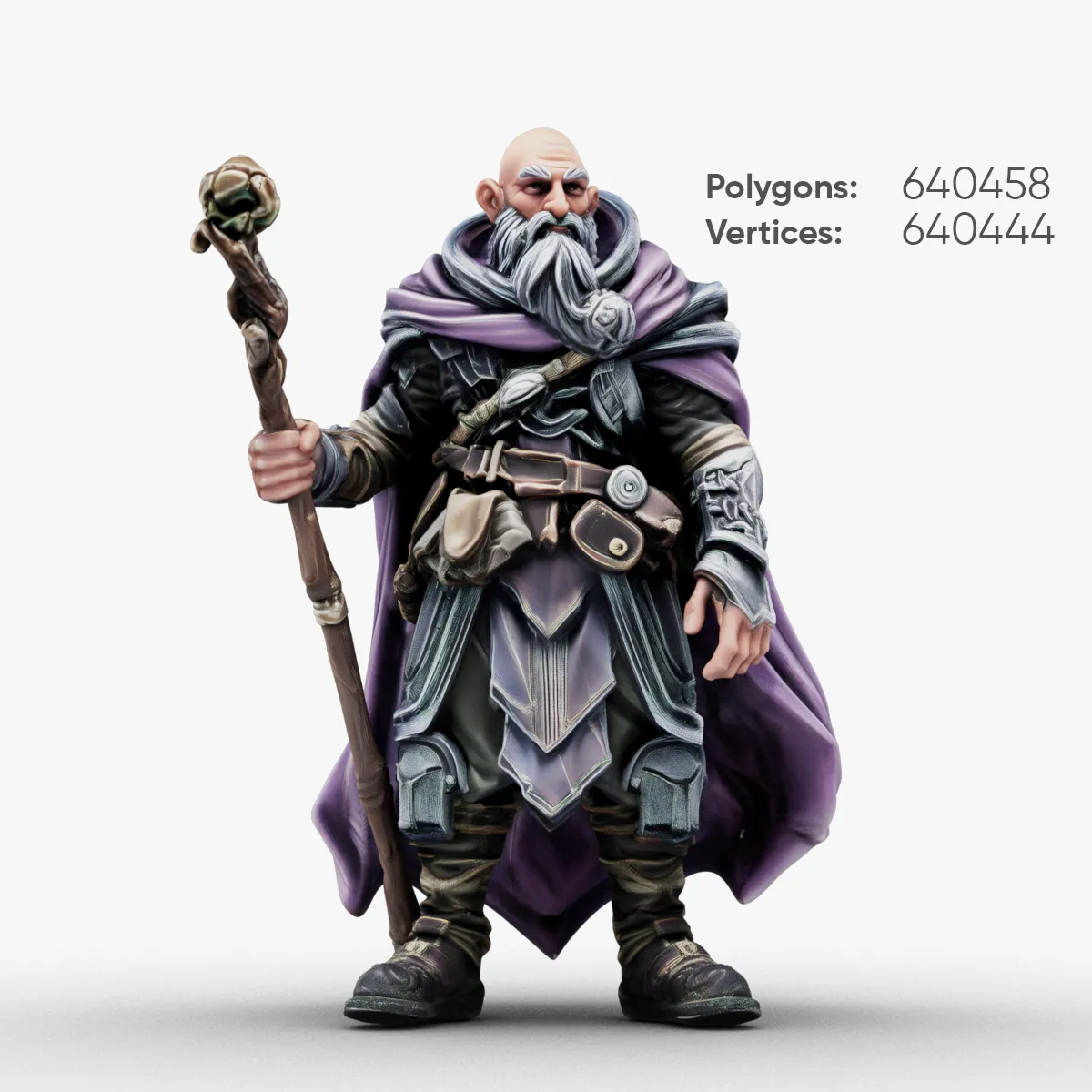 The Wandering Greybeard 3D Model .c4d .max .obj .3ds .fbx .stl .blend 