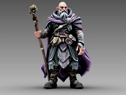 The Wandering Greybeard 3D Model