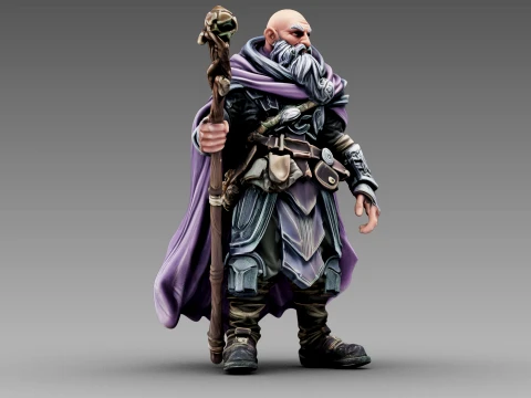 The Wandering Greybeard 3D Model