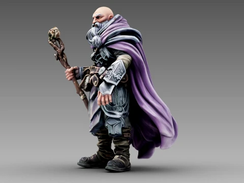 The Wandering Greybeard 3D Model