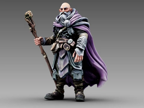 The Wandering Greybeard 3D Model
