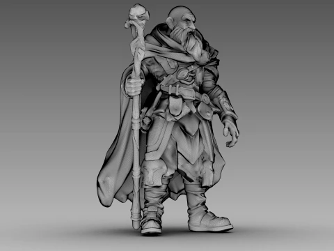 The Wandering Greybeard 3D Model