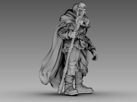 The Wandering Greybeard 3D Model
