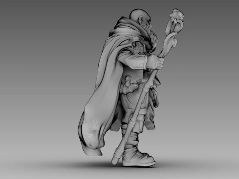 The Wandering Greybeard 3D Model