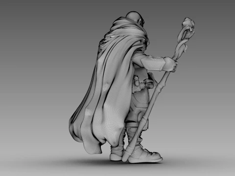 The Wandering Greybeard 3D Model