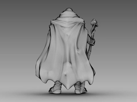 The Wandering Greybeard 3D Model
