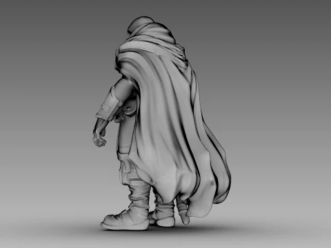 The Wandering Greybeard 3D Model