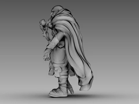 The Wandering Greybeard 3D Model