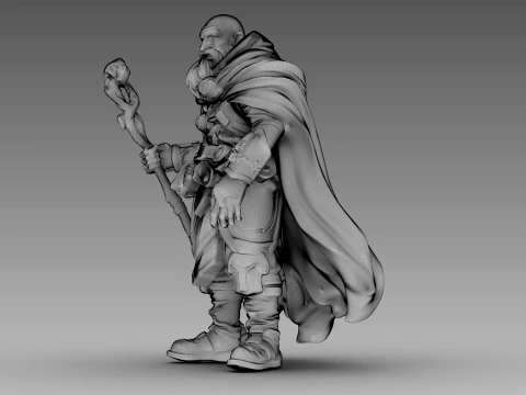 The Wandering Greybeard 3D Model