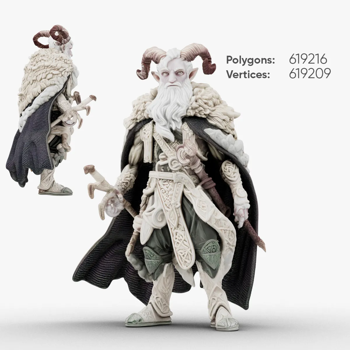 The Ram Sage 3D Model .c4d .max .obj .3ds .fbx .stl .blend 