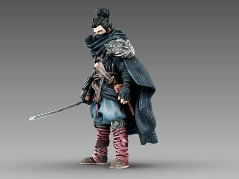 Steel Shadow Warrior 3D Model