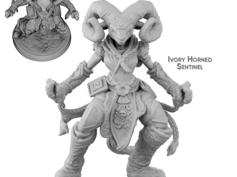 Ivory Horned Sentinel 3D Model