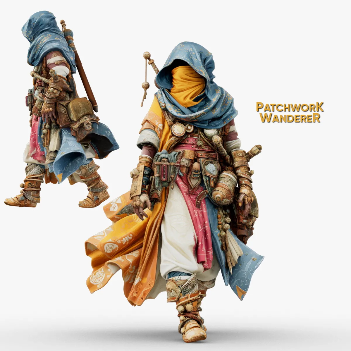 Patchwork Wanderer 3D Model .c4d .max .obj .3ds .fbx .stl .blend 