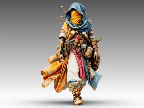 Patchwork Wanderer 3D Model