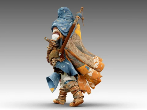 Patchwork Wanderer 3D Model