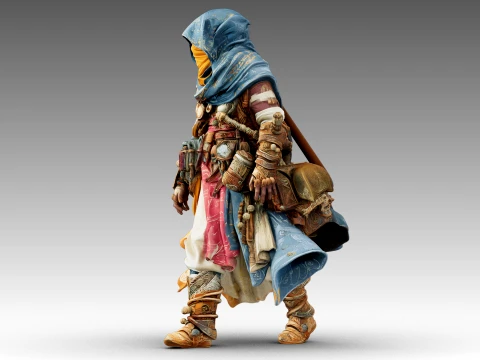 Patchwork Wanderer 3D Model