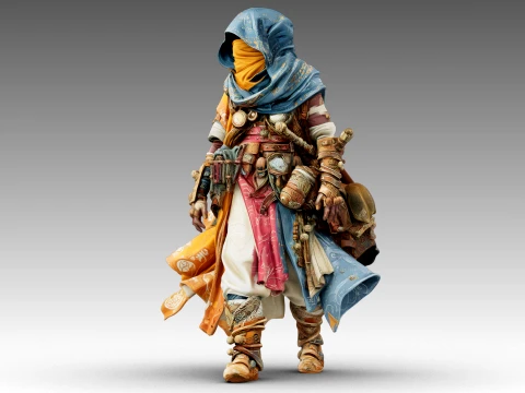 Patchwork Wanderer 3D Model