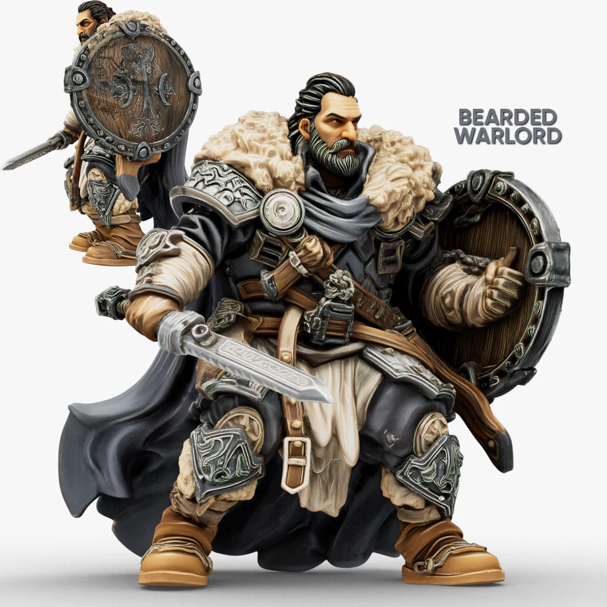 Senhor da Guerra Barbudo Modelo 3D .c4d .max .obj .3ds .fbx .stl .blend 