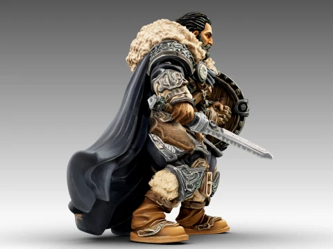 Senhor da Guerra Barbudo Modelo 3D